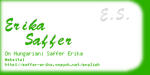 erika saffer business card